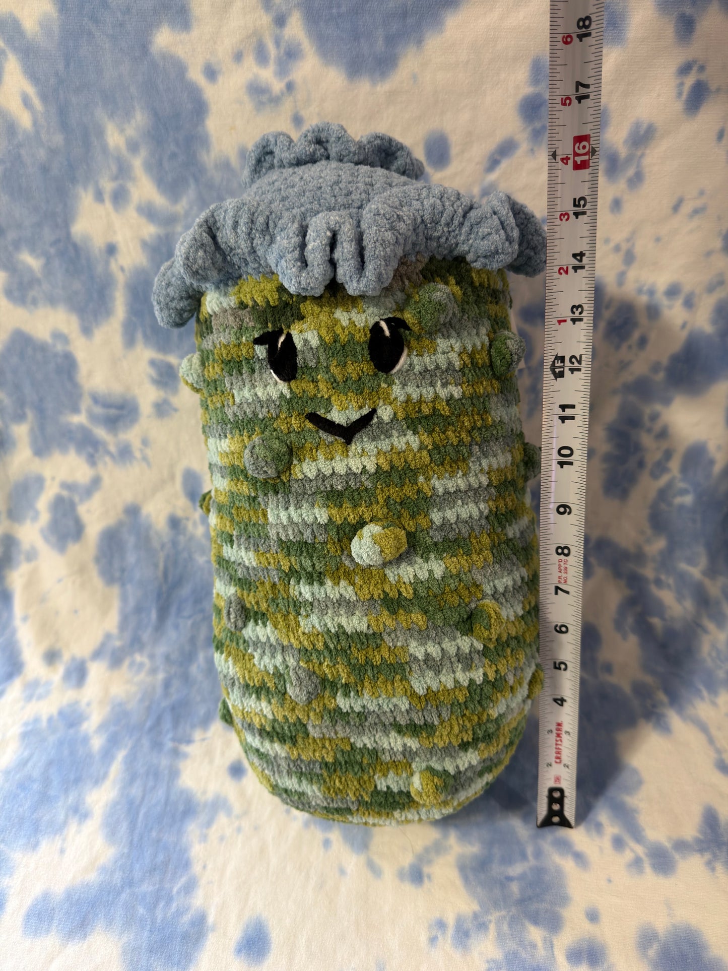 Giant Pickle w/ Blueberry Hat Plushie