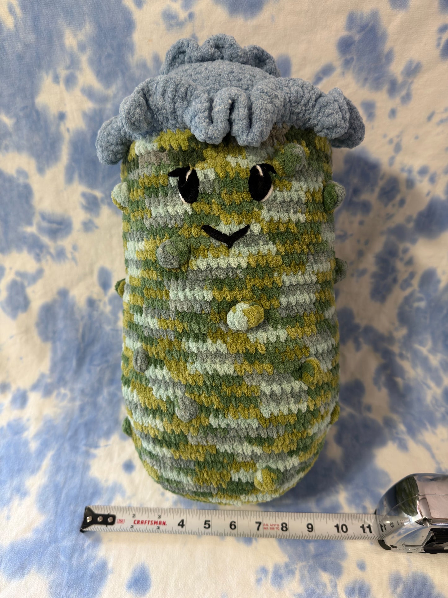 Giant Pickle w/ Blueberry Hat Plushie